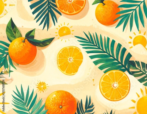 seamless background with fruits