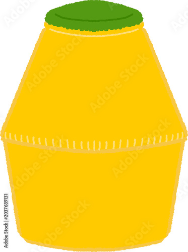 Cute Korean banana flavored milk jar cartoon illustration