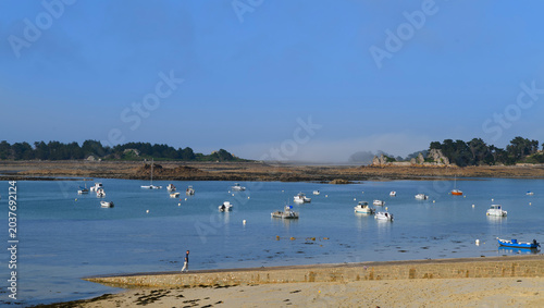 Magnifique paysage de mer à Port-Blanc Penvénan en Bretagne
