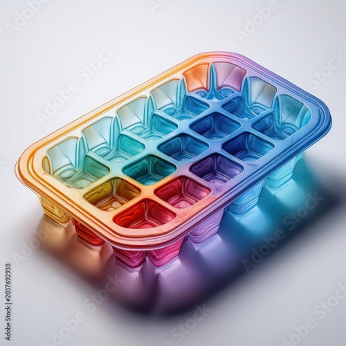 Colorful ice cube tray designed for creative cocktail presentations and refreshing drinks.
