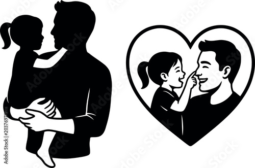 Konstfotografi Father Daughter Love Heart
