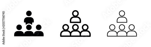 Foto Business Organization Chart and Hierarchy Icon Set