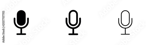 Foto Microphone icon set