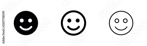 Obraz na plátně Happy face icon