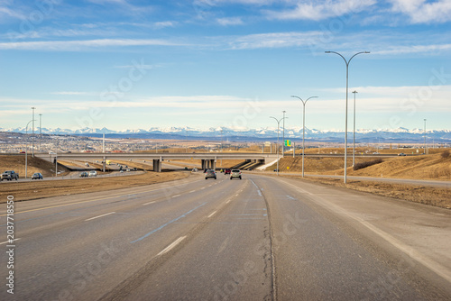Obraz na plátne Loop Road In Northwestern Calgary