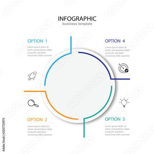 modern infographics options banner with 4 steps
