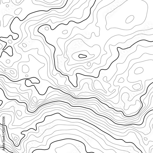 Abstract Topographic Contour Vector Background with Organic Terrain Lines, Minimal Monochrome Cartography Texture for Technology, Branding and Modern Design Projects
