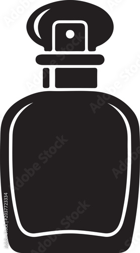 Perfume Bottle Icon – Vector Silhouette