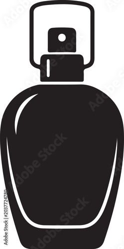 Perfume Bottle Silhouette – Vector Illustration