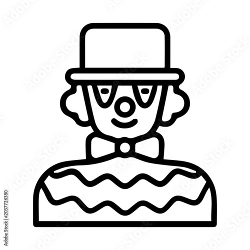 Εκτύπωση καμβά Clown Character Icon