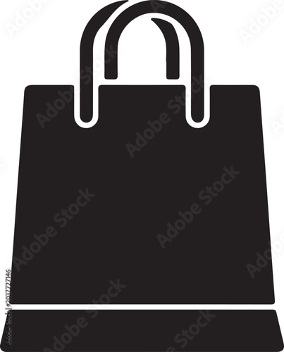Shopping Bag Icon – Vector Silhouette