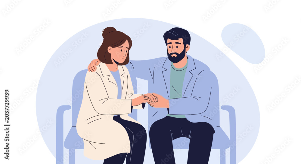 Fototapeta premium Comforting embrace, shared sorrow, hope, support, connection, empathy
