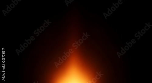 Dramatic spotlight beam on black background orange and yellow light effect for presentations