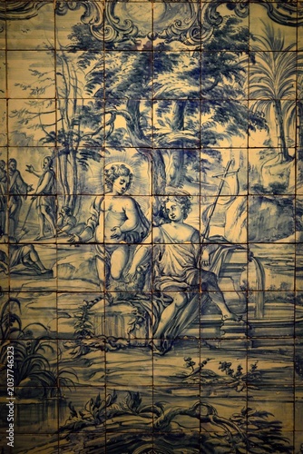 Φωτογραφία Azulejo portugués antiguo en Tavira, Algarve, Portugal