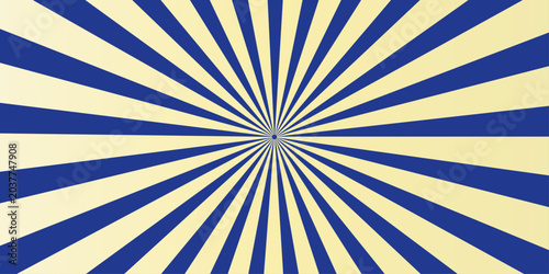 Fotografie A striking radial burst pattern in shades of blue and cream evokes a sense of energy and dynamism, drawing the eye towards a central focal point