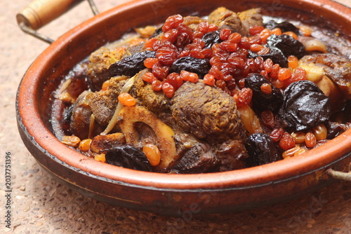 Tajine Close Up, Moroccan Traditional Food