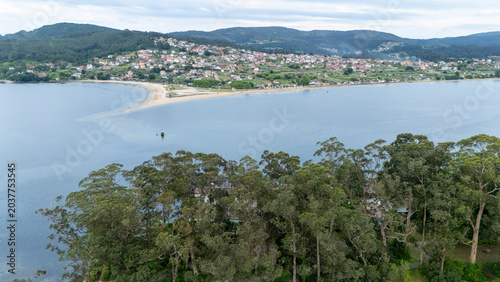 Cuadro en lienzo San simon and san anton islands ria de vigo