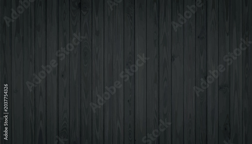 Canvastavla Black wooden background vector illustration