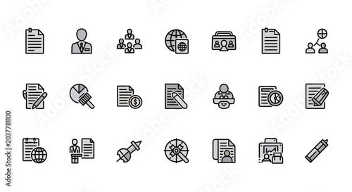 Collection of Business and Finance Icons for Digital Use.