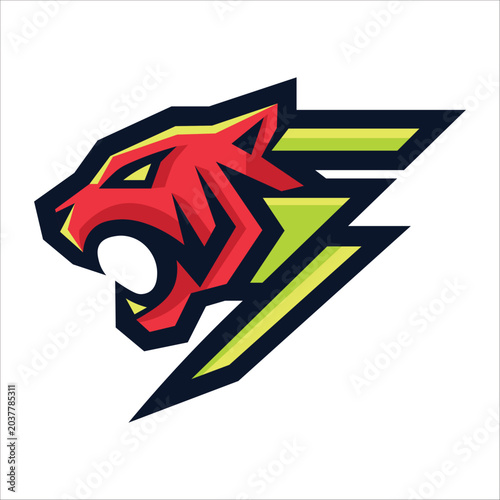 Speed Tiger Mascot Logo Vector