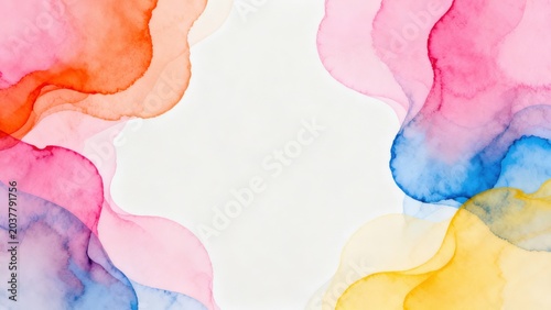 Colorful abstract watercolor design