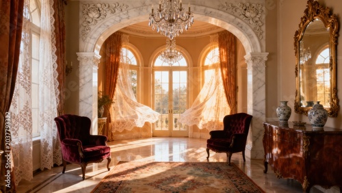 Luxurious interior with ornate decor