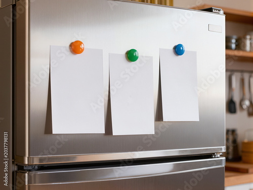  fridge full of notes with magnets