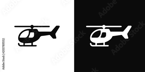 Cuadro en lienzo Helicopter icon set for user interface