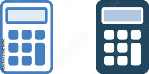 Tableau sur toile Calculator icons for education and exam tools