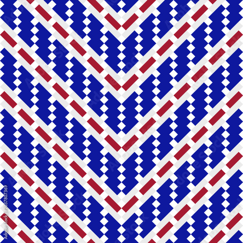 stripes pattern of thailand flag. chevron background. vector illustration