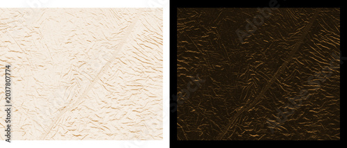 Canvastavla Textured paper background set with embossed fiber patterns, cream and dark brown