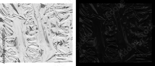 Tablou pe pânză Abstract crystalline texture background, microscopic ice crystal patterns in bla