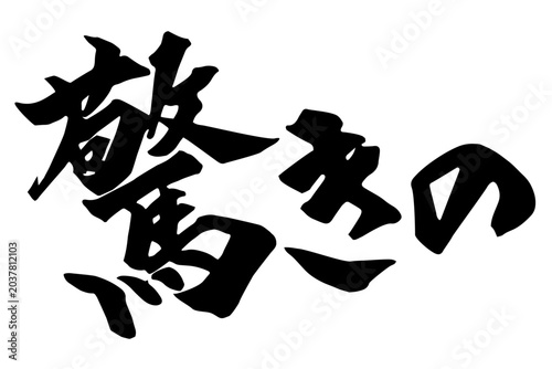 驚きの 筆文字