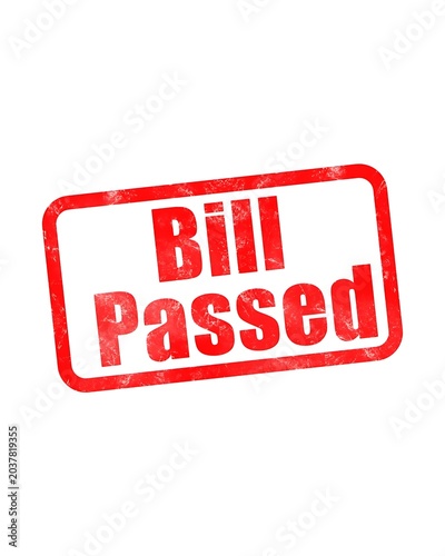 Bill passed red stamp seal