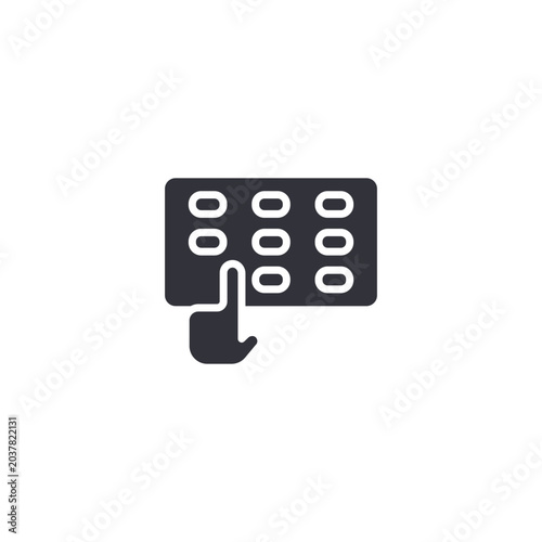 Presentation board writing icon representing education, teaching materials, planning, and information display.