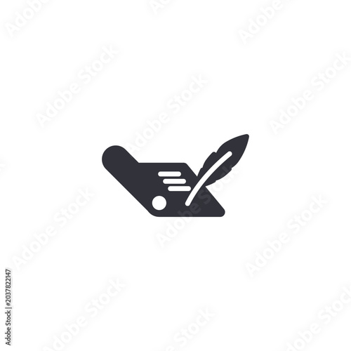Handwriting and signature icon symbolizing manual writing, personal notes, and creative expression.
