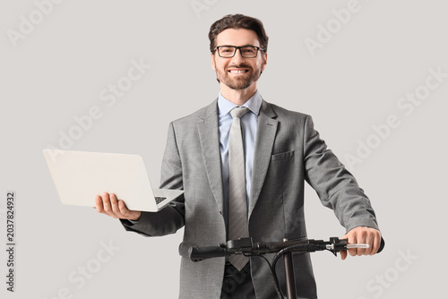 Handsome businessman with l...