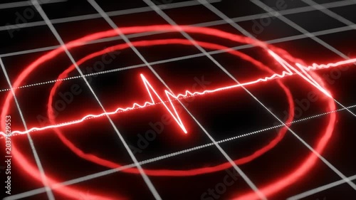 Seismic Activity Earthquake Wave Display on Screen