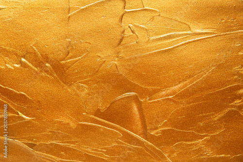 Handmade Metallic Copper Acrylic Paint Texture Background