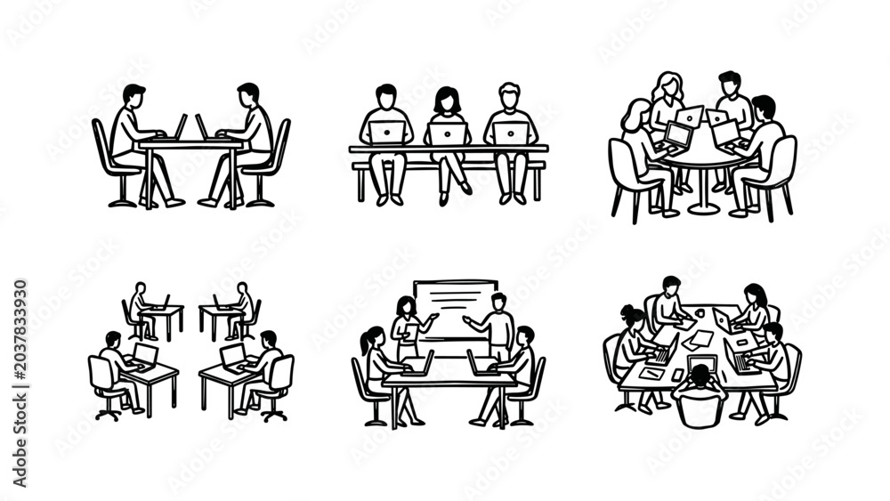Fototapeta premium Business Meeting Illustrations