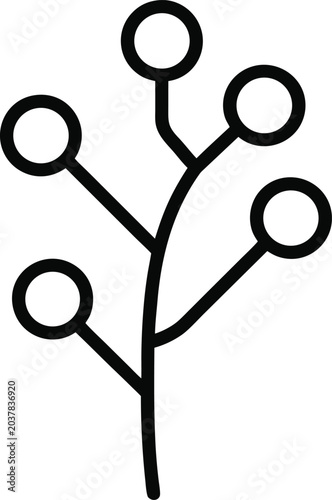 Foto fungal hyphae network black and white vector illustration on transparent backgro