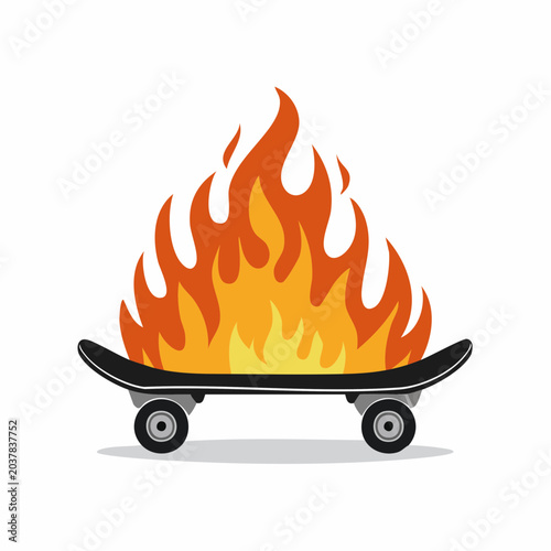 Skateboard on Fire