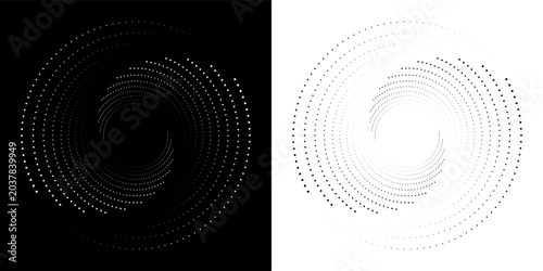 Quadro su tela Abstract background with lines in circle