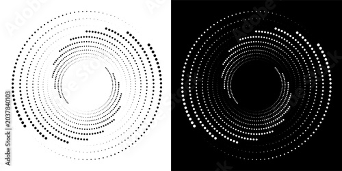 Quadro su tela Abstract background with lines in circle