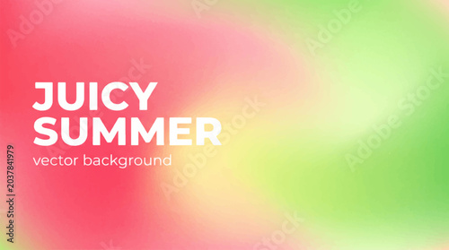 Fotografia Juicy summer gradient vector background, vibrant abstract backdrop with soft ble
