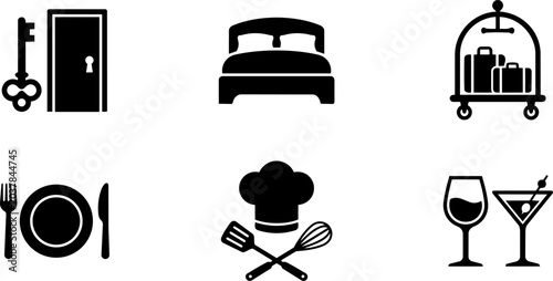 Hospitality and dining service icons