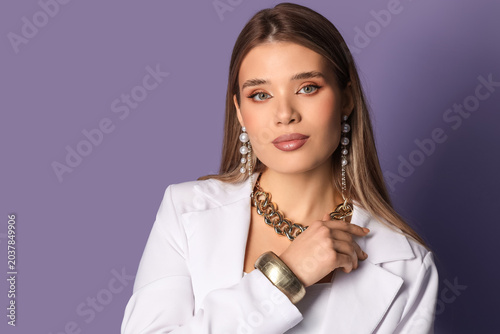 Fashionable young woman in ...