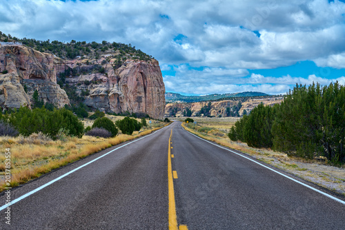 Highway 117 through El Mapais National Monument New Mexico.