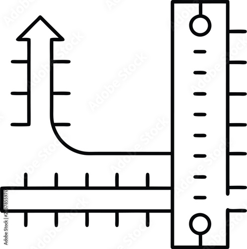 Tableau sur toile jurisdiction line art vector illustration on transparent background