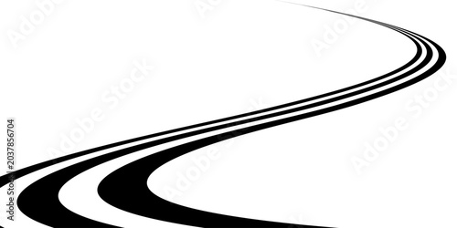 Tableau sur toile 3d dimensional effect dynamic curve road lines